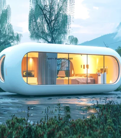 Prefab Detachable Container House Sleep Tiny Outdoor Garden Office Pods Steel Material Villa for Holiday Village 1