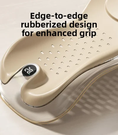 Portable Collapsible Baby Bath Tub | Smart Temperature Display | Soft Skin-Friendly Mesh for Infant Safety & Comfort