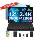 DOOGEE Tab G6 Pro 2 in 1 Tablet PC Android 16 Gemini AI 12″ 2.4K 36GB RAM(8+28) 128GB ROM 9000mAh Battery Helio G100 Tablet Pad