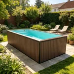 Customized Deep Leisure Glass Pool, Anti-rust Container Body, Fashion Inground Pool for Modern Home Style