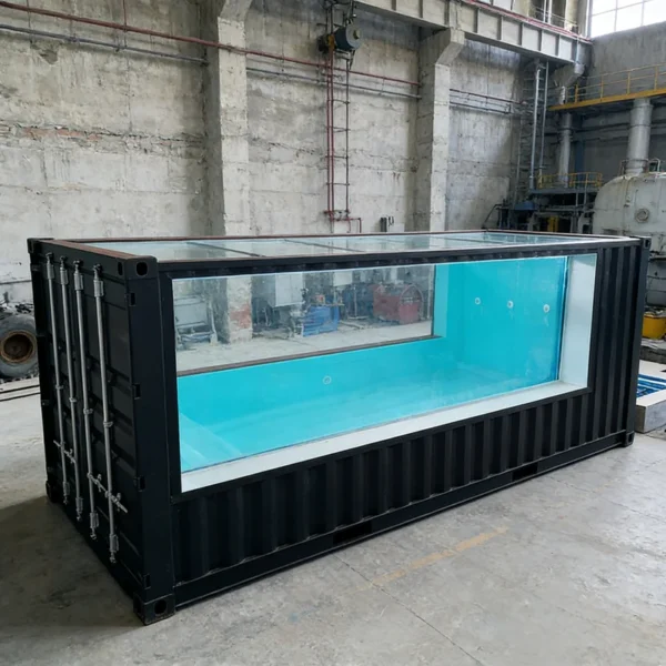 Customized Heavy Duty Shipping Container Pool Durable Sturdy Above Ground Pool for Courtyard Above Ground Pool