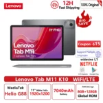 Global ROM Lenovo Tab M11 k10 11” 90Hz Display Android 13 L1 MediaTek Helio G88 8GB/128GB 7040mAh Battery 4G LTE Tablet 2025