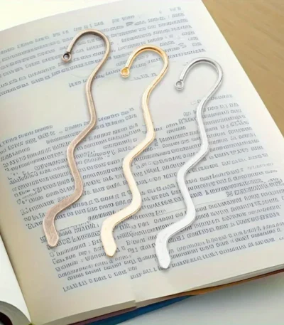 10Pcs Wave Bookmarks DIY Retro Decoration Holder Book Mark School Office Stationery Supply Reading Accessory 1