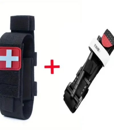 Portable outdoor 2-piece tactical first aid kit, tourniquet, survival kit, medical equipment, outdoor equipment kit, 1