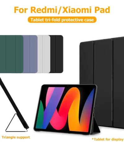 HD Flip Leather Case For Xiaomi Pad 8 7 Pro 5 6 Pro Case Redmi Pad SE 11 8.7 Pad 2 9.7" 11" Pro 12.1" M1 With Awake Sleep Cover 1