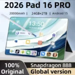 2026 Original 12inch Pad 16 PRO 5G Tablet PC 20000mAh Snapdragon 8Gen3 Android 15 24GB 2T 5G Dual SIM GPS WIFI Network Tablet