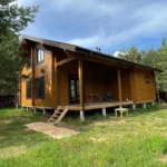 Wood Cottage Mobile Shipping Container House Wooden Prefabricated Modular Tiny Log House for Garden Building