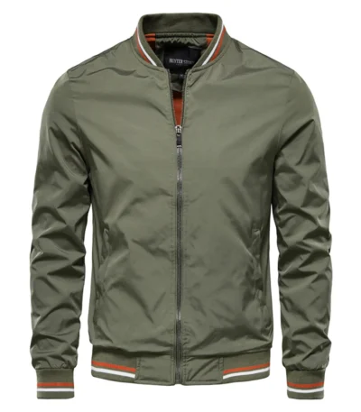 AIOPESON Solid Color Bomber Jacket Men Casual Slim Fit Baseball Mens Jackets New Autumn Fashion High Quality Jackets for Men 1