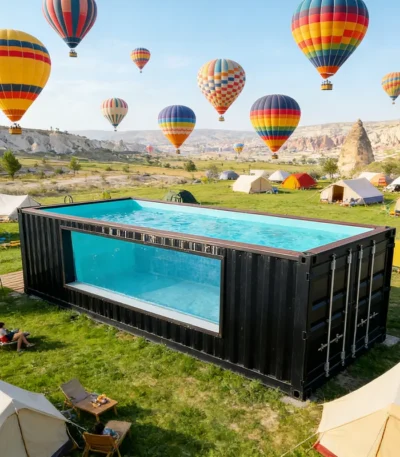 Customized Large Shipping Container Pool Outdoor Endless Swim Spa Custom Size for Villa Backyard Courtyard Adults and Kids 1
