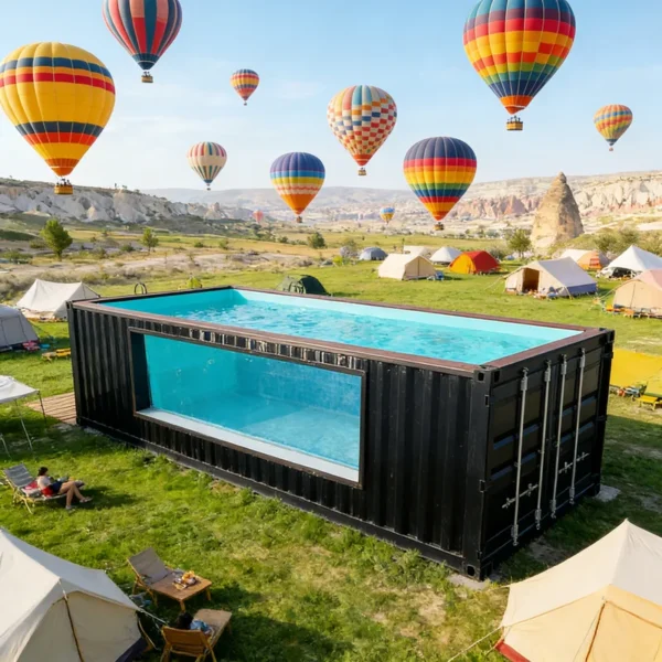 Customized Large Shipping Container Pool Outdoor Endless Swim Spa Custom Size for Villa Backyard Courtyard Adults and Kids