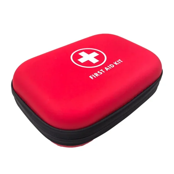 Compact Hard-Case First Aid Kit with Carabiner – Portable Emergency Medical Bag for Outdoor, Travel & Home
