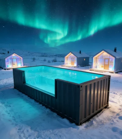 Customized Custom Shipping Container Swimming Pool Luxury Design for Villa Outdoor Backyard Heavy Duty Stainless Steel 1