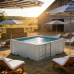 Customized Built-In Pool Container Big Inground Cheap Shipping  Container Pool Dive Glass Swimming Pools in Container
