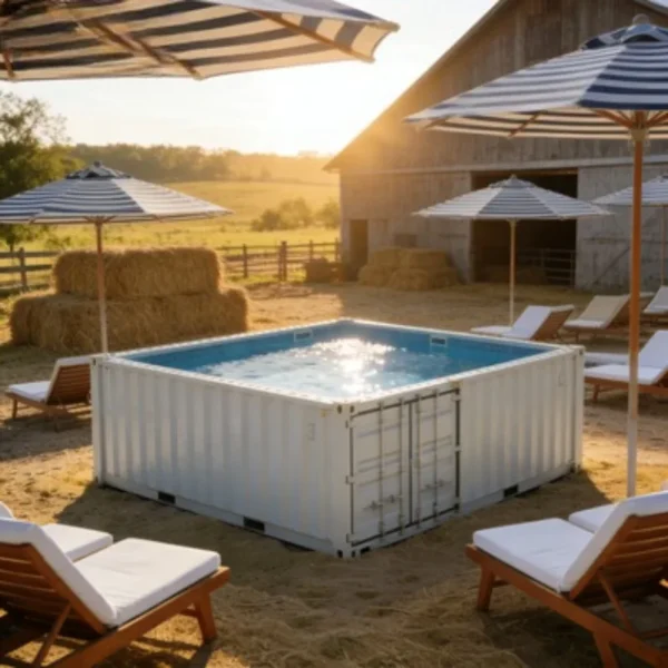 Customized Built-In Pool Container Big Inground Cheap Shipping  Container Pool Dive Glass Swimming Pools in Container