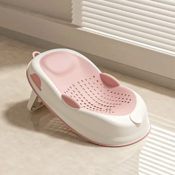 Temperature Sensing Bath Seat Mat Support Structure Mesh Material Baby Bath Net Easy to Use Portable Bath Rack Infant Care