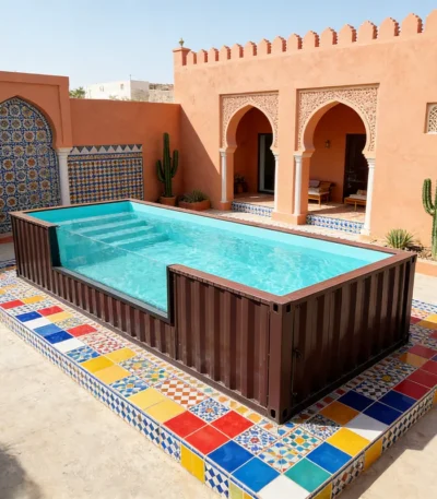Customized 20ft Shipping Container Swimming Pool Prefab Above Ground Pool with Filter Pump for Home Garden Courtyard 1