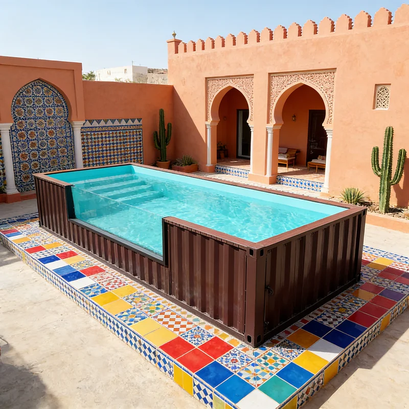 Customized 20ft Shipping Container Swimming Pool Prefab Above Ground Pool with Filter Pump for Home Garden Courtyard Customized 20ft Shipping Container Swimming Pool Prefab Above Ground Pool with Filter Pump for Home Garden Courtyard