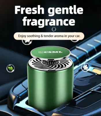 2026 New Solid Car Air Freshener, Long Lasting Mild Fragrance Balm, Refillable Metal Tin Car Perfume, Natural Aromatherapy Ornament, Auto Odor Eliminator for Car Home Office