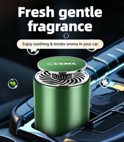 2026 New Solid Car Air Freshener, Long Lasting Mild Fragrance Balm, Refillable Metal Tin Car Perfume, Natural Aromatherapy Ornament, Auto Odor Eliminator for Car Home Office 1