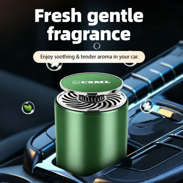 2026 New Solid Car Air Freshener, Long Lasting Mild Fragrance Balm, Refillable Metal Tin Car Perfume, Natural Aromatherapy Ornament, Auto Odor Eliminator for Car Home Office