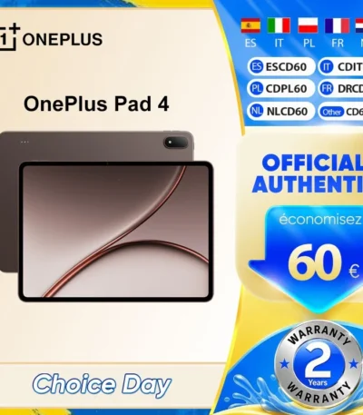 OnePlus Pad 4 Tablet Global Version Snapdragon 8 Elite Gen 5 13.2 Inch 3.4K 144Hz True Color Display 8 Speakers Wi-Fi 7 Android 16 13380mAh Battery 1