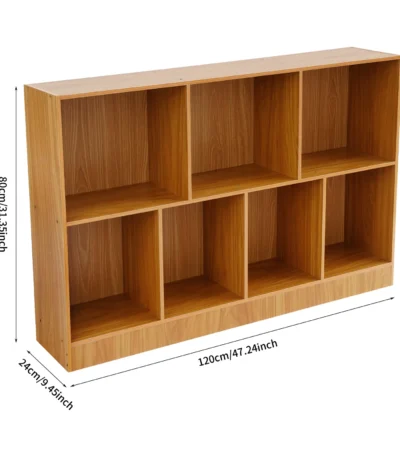 Bookcase, Shelf Living Room with 7 Compartments, Bookshelf, Standing Shelf, Cube Shelf, Suitable for Bedroom, Children's Room, and Study 1