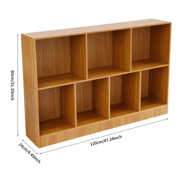 Bookcase, Shelf Living Room with 7 Compartments, Bookshelf, Standing Shelf, Cube Shelf, Suitable for Bedroom, Children’s Room, and Study