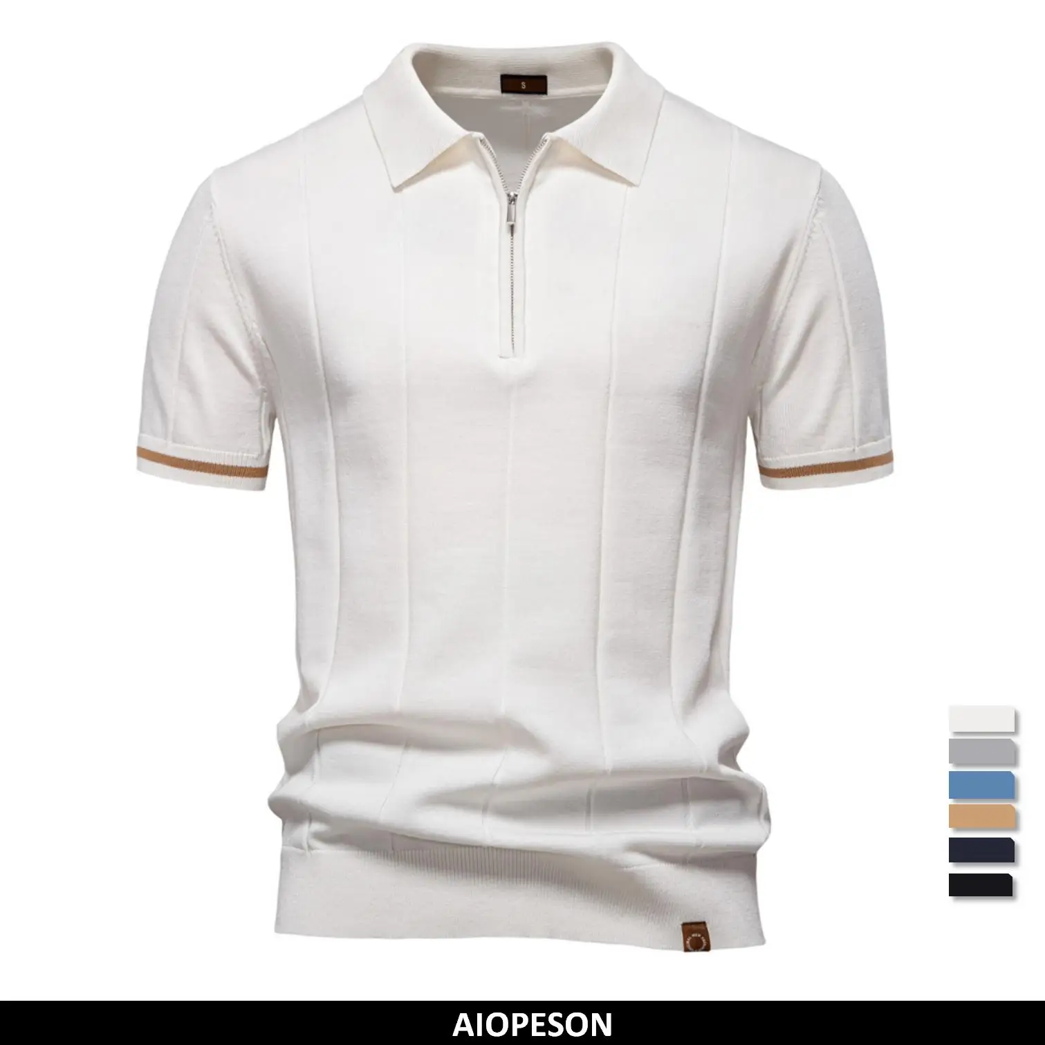 AIOPESON Men’s Solid Color Sport Zipper Polo Shirt Athletic Social Polo Shirts for Men Office Slim Fit Polo AIOPESON Men’s Solid Color Sport Zipper Polo Shirt Athletic Social Polo Shirts for Men Office Slim Fit Polo