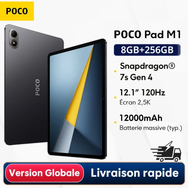 Global version tablet POCO Pad M1 processor 7s Gen 4 screen Hz 2,5K fast charge 33 W camera 8 MP
