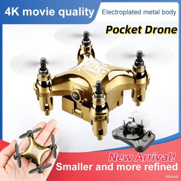 Gold K1 New Mini Drone Remote Control Helicopter – Movie Quality Photography Kids Toy Gift Aircraft