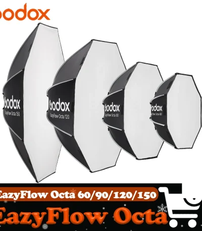 Godox EazyFlow Octa 60/90/120/150 Foldable Softbox Quick Release Portable Lighting Diffuser for Photography Studio
