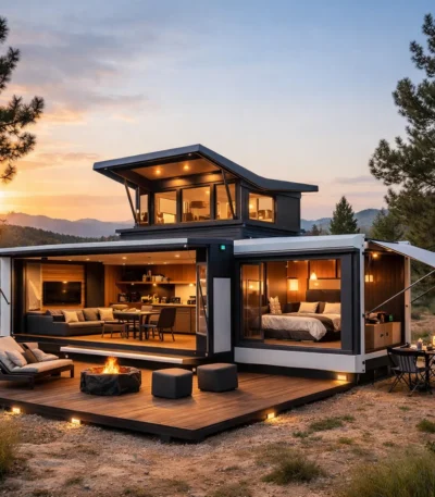 3 bedroom 2 bathroom 1kitchen Complete Container Houses Prefabricated House for Site Office Worker Housing and Temporary Living 1