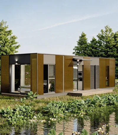 Modern Prefab Container House Modular Tiny Home Luxury Mobile Cabin Villa for Airbnb Hotel Vacation Office Granny Flat ADU 1