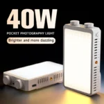 40W LED Camera Light 2800K-9000K Handheld Fill Light RGB Portable Lights Panel 4400mAh Rechargeable Video Light for Photography