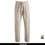 AIOPESON Casual Linen Men Trousers Solid Color  Men’s Pants New Spring Autumn High Quality Lightweight Breathable Pants Men