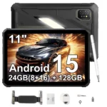 [No EU Charger] Blackview Active 7 11” Rugged Tablet 24GB(8+16)+128GB MediaTek G81 Android 15 Night Version IPS 120Hz 10000mAh NFC Doke AI Night Vision & Camping Light
