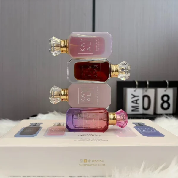40ml Perfume Mini Set 4x10ml Sweet Vanilla Candy Marshmallow Rose Eau De Parfum Gift Set Long Lasting Fragrance for Women