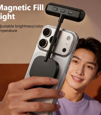 5-Level Color Temperature Adjustable Magnetic Phone Flashes Selfie Fill Light for Magsafe iPhone 17~12 Vlog Reading Lights 1