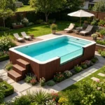Customized Big Inground Pool With Dive Glass Pool Transparent Design For Resort Hotel Private Villa Leisure