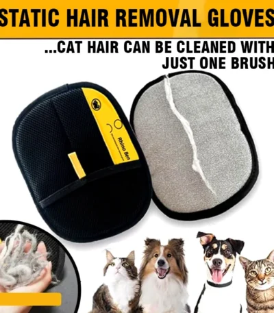 Animal hair glove Electrostatic gloves Two-way brush pet hair removal glove for cats dogs clothes furniture  electrostatic 1