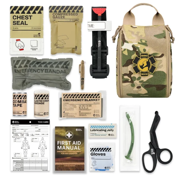 Rhino Rescue IFAK Pouch Trauma Kit Frist Aid Kit Tactical Survival Outdoor Bag Emergency  For Camping Medical Kit