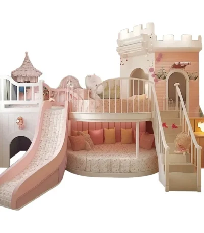 Luxury Princess Castle Bed Children's Room Full House Custom Furniture Tree House Bed Kid's Bunk Beds Kid Room Literas Boy Room 1