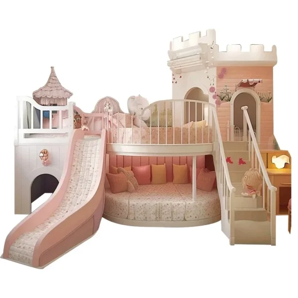 Luxury Princess Castle Bed Children’s Room Full House Custom Furniture Tree House Bed Kid’s Bunk Beds Kid Room Literas Boy Room