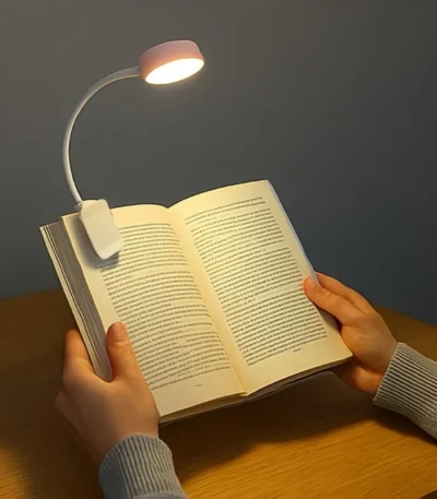 1pc USB Charging Adjustable Reading Light -3 Color Modes, Eye Protection LED, Portable Book Night Light, Office Study Supplies 1