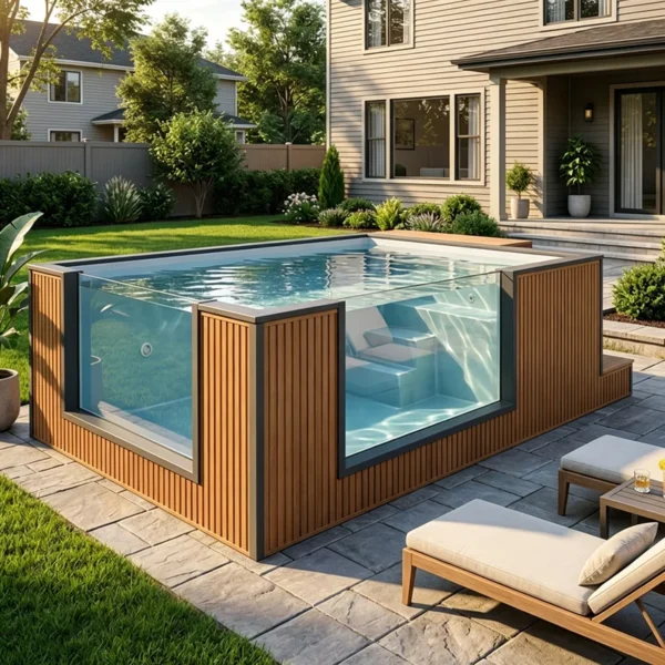 Shipping Container Pool Inground Pool Sturdy Deep Water Swimming Space For Family Party Hotel Scenic Long Leisure Use