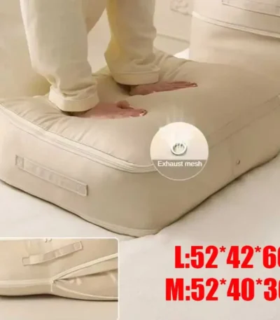 Large Compression Bag Quilt Clothes Closet Cabinet Organizer Storagepouch Ultra Space Saving Self Compression Organizer 1