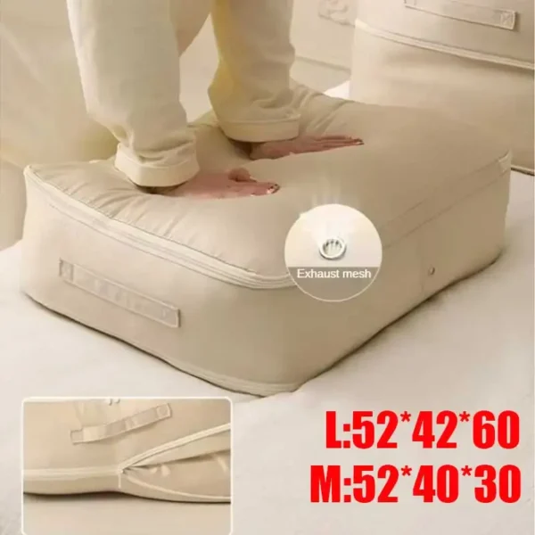 Large Compression Bag Quilt Clothes Closet Cabinet Organizer Storagepouch Ultra Space Saving Self Compression Organizer