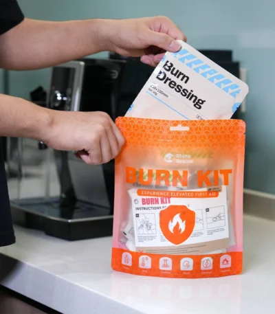 RHINO RESCUE Burn Care Kit: Cooling Gel Dressings, Relief Packets, Cooling Cream, IFAK Emergency First Aid Supplies 1