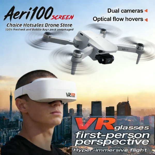 Aeri100 Drone with VR Optical Flow Positioning Brushless Motor HD Aerial Photography Dual Camera Remote Control Aircraft