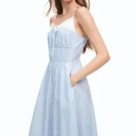 DUSHU 2026 Summer Women’s Smocked Panel Spaghetti Strap Dress – Elegant Floral Mini for Vacation and Date Night